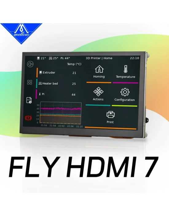 Mellow FLY HDMI7 7 IPS Dokunmatik LCD Ekran – Klipper / Raspberry Pi