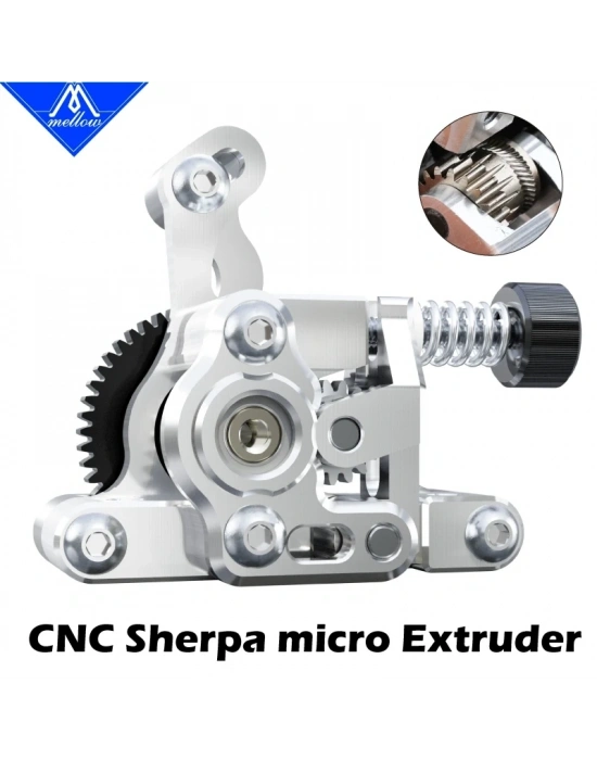Mellow Sherpa Micro All Metal CNC Extruder – 8T/10T LDO / MOONS Motor Uyumlu
