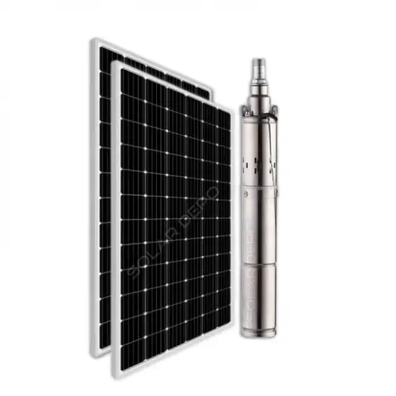 2 adet Güneş Paneli ile Çalışan 12 Volt Sulama Paketi - Max.30 Metre - Max.1.5m³ Su