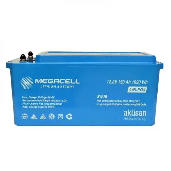 Lityum Akü 12.8V 150Ah 1.92Kwh LiFePo4 Batarya Akü