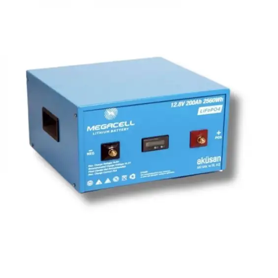 Lityum Akü 12.8V 200Ah 2.56Kwh LiFePo4 Batarya Akü