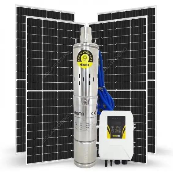 4 adet Güneş Paneli ile Çalışan 110 Volt Sulama Paketi - Max.110 Metre - Max.7.5 Ton Su