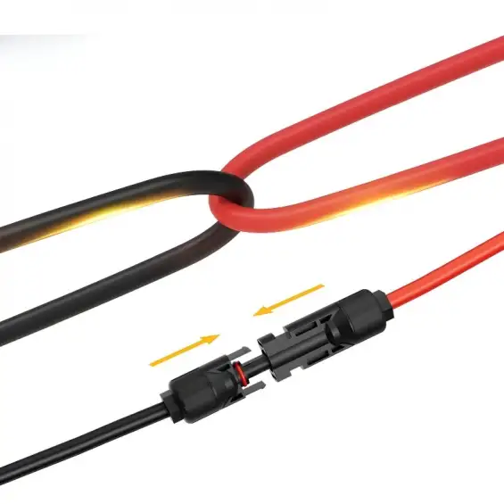 4mm 5m Kırmızı + 5m Siyah Solar Kablo ve Konnektör Set