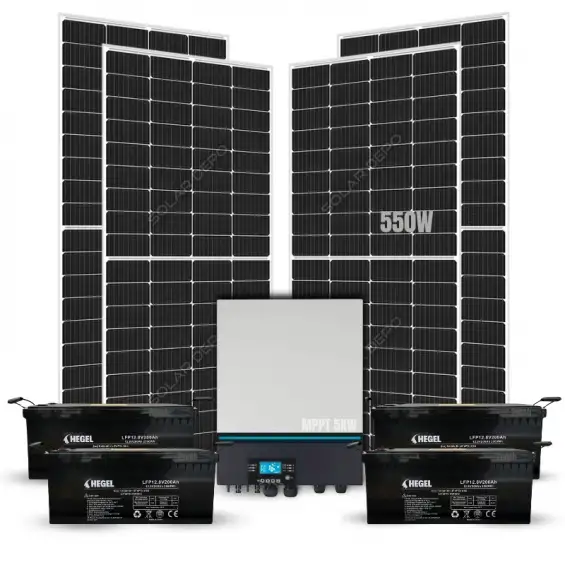 Bir Evin Tüm İhtiyacını Karşılayan Lityum Akülü Müstakil Ev Güneş Enerjisi Paketi - Günlük 13 KW - 33 KW Üretim