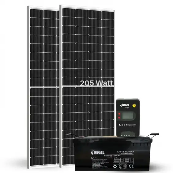 Çift Panelli Lityum Akülü Karavan DC Solar Paket - 12 Volt Buzdolabı + Hidrafor + TV Çalıştırın