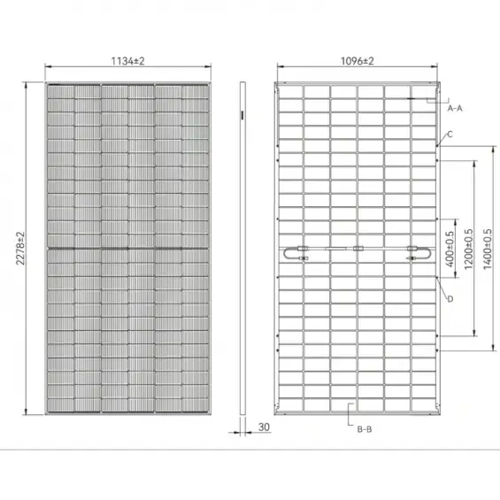 Gazioğlu Solar 600 Watt 16BB A+ Class TopCon Half Cut Güneş Paneli - Monokristal Solar Panel