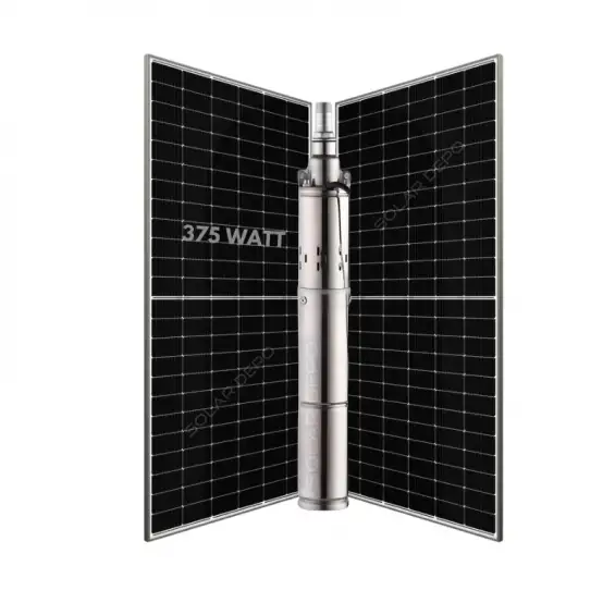 2 adet Güneş Paneli ile Çalışan 24 Volt Sulama Paketi - Max.60 Metre - Max.2m³ Su