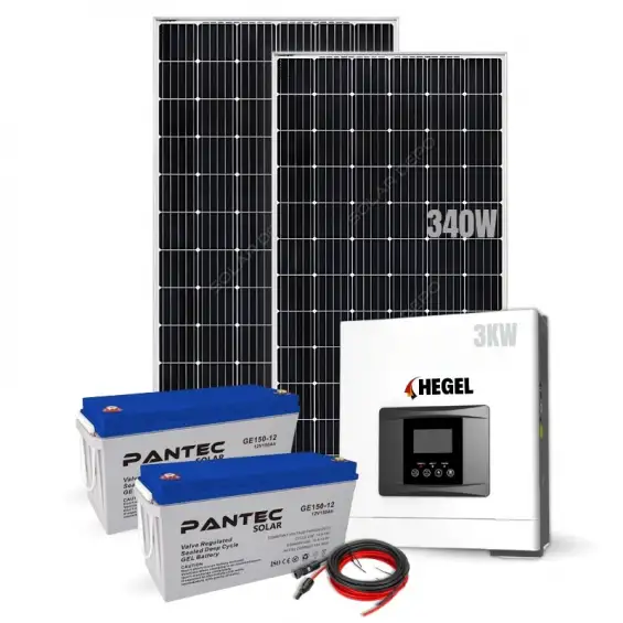 Günlük 4KW Üretim - Buzdolabı + Tv + Aydınlatma Güneş Enerjisi Paketi - PRO2