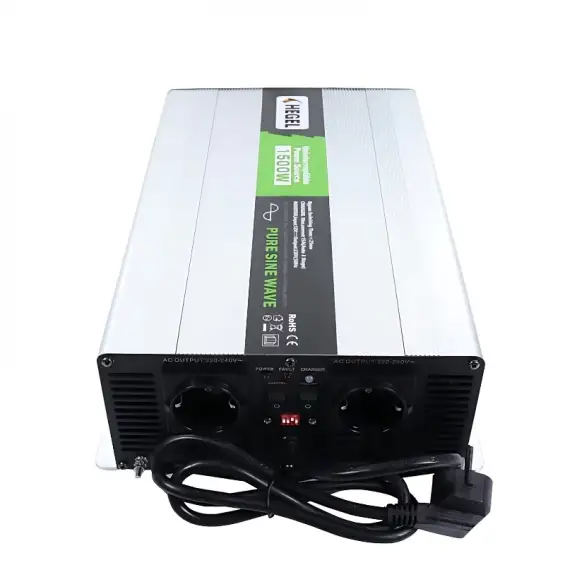Hegel 1.5KW 1500 Watt 12 Volt Tam Sinüs Karavan İnverteri - Şebekeden Şarjlı