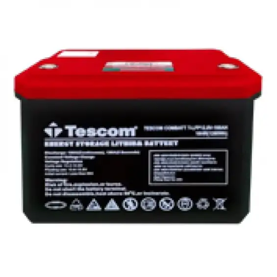 Tescom Lityum Akü 12.8V 100Ah 1.28Kwh LiFePo4 Batarya Akü
