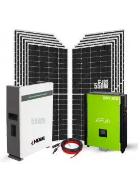 10KW Trifaze Hibrit Solar Paket - Günlük 39.6 KW - 92.4 KW Üretim Güneş Enerjisi Paketi