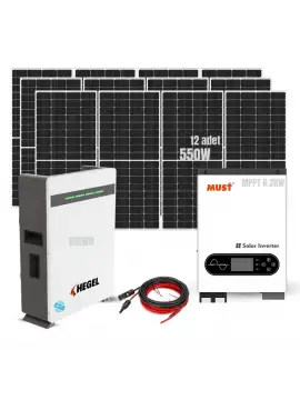 Klima Çalıştıran Enerjisi Paketi - Şebeke Elektriği ile Birlikte Çalışan Lityum Akülü Sistem