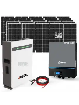 15KW Trifaze Hibrit Solar Paket - Günlük 66 KW - 99 KW Üretim Güneş Enerjisi Paketi