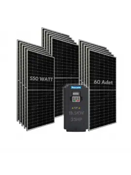 18.5KW 25HP 3Faz 380V Güneş Paneli ile Dalgıç Pompa Sistemi