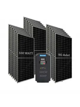 30KW 40HP 3Faz 380V Güneş Paneli ile Dalgıç Pompa Sistemi