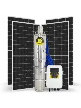 4 adet Güneş Paneli ile Çalışan 110 Volt Sulama Paketi - Max.110 Metre - Max.7.5 Ton Su