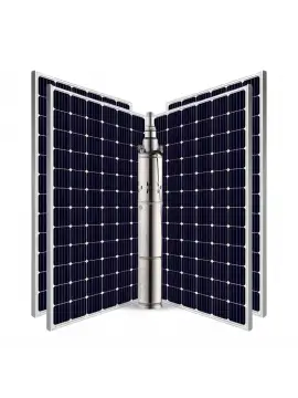 4 Adet Güneş Paneli ile Çalışan GMG 60 Volt Dc Pompalı Sulama Paketi - Max.110 Metre - Max.2 Ton Su