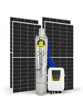 4 Adet Güneş Paneli ile Çalışan Hegel 110 Volt Dc Pompalı Sulama Paketi - Max.200 Metre - Max.4.5 Ton Su