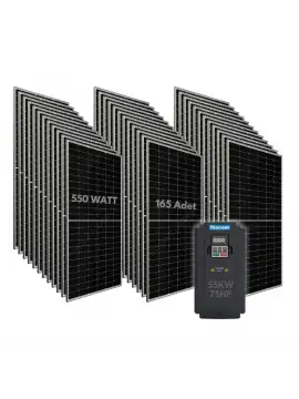 55KW 75HP 3Faz 380V Güneş Paneli ile Dalgıç Pompa Sistemi