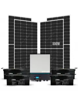 Bir Evin Tüm İhtiyacını Karşılayan Lityum Akülü Müstakil Ev Güneş Enerjisi Paketi - Günlük 13 KW - 33 KW Üretim