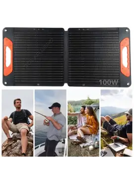 Hegel 100 Watt Portatif Güneş Paneli - Kamp Karavan ve Acil Durumlar İçin Vazgeçilmez Güç Kaynağı