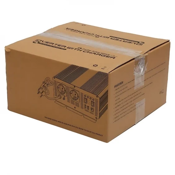 Carspa 1KW 1000 Watt 12 Volt Tam Sinüs Karavan İnverteri - Şebekeden Şarjlı