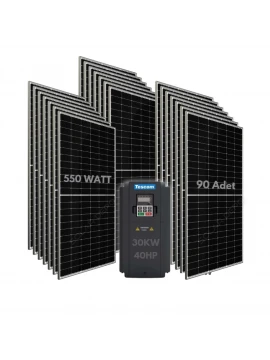 30KW 40HP 3Faz 380V Güneş Paneli ile Dalgıç Pompa Sistemi