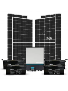 Bir Evin Tüm İhtiyacını Karşılayan Lityum Akülü Müstakil Ev Güneş Enerjisi Paketi - Günlük 13 KW - 33 KW Üretim