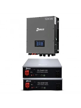 Orbus 12KW Trifaze Hibrit İnverter + 10.24kWh Yedekleme Kesintisiz Güç Paketi