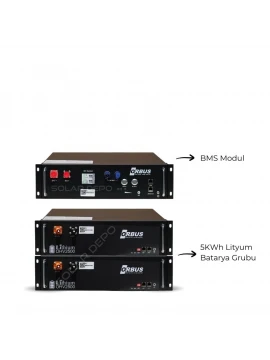 Orbus 5KWh Lityum Batarya + BMS 200VDC Yüksek Voltaj Paket