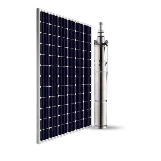 1 Adet Güneş Paneli ile Çalışan GMG 24 Volt Dc Pompalı Sulama Paketi - Max.60 Metre - Max.2 Ton Su