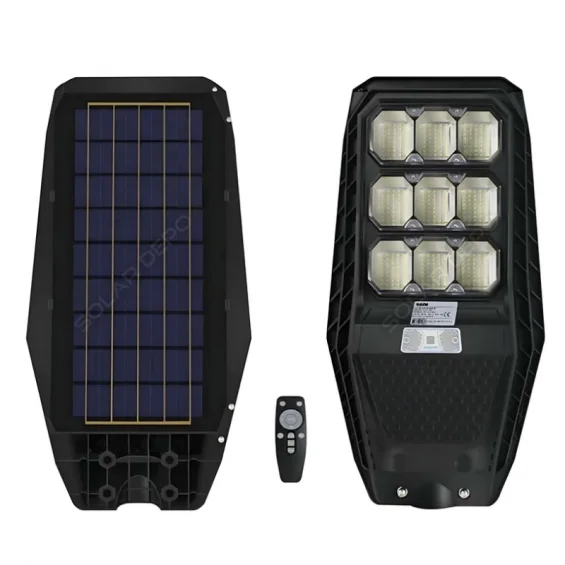 24 Saat Çalışan Hareket Sensörlü 100 Watt Betatek Uzaktan Kumandalı Park-Bahçe Solar Armatürü