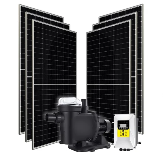 6 adet Güneş Paneli ile Çalışan Hegel 1200 Watt Solar Havuz Pompası