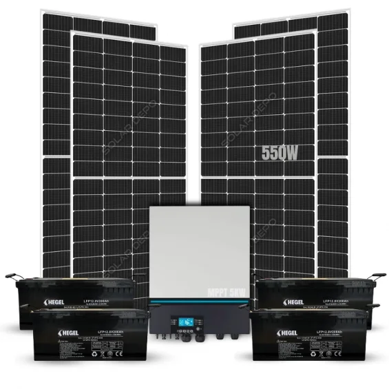 Bir Evin Tüm İhtiyacını Karşılayan Lityum Akülü Müstakil Ev Güneş Enerjisi Paketi - Günlük 13 KW - 33 KW Üretim