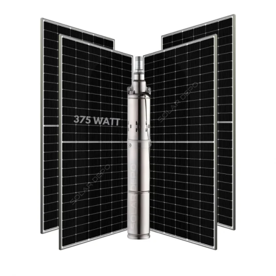 4 adet Güneş Paneli ile Çalışan 48 Volt Sulama Paketi - Max.90 Metre - Max.2m³ Su