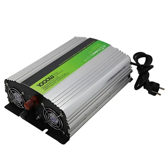 Hegel 1KW 1000 Watt 12 Volt Tam Sinüs Karavan İnverteri - Şebekeden Şarjlı