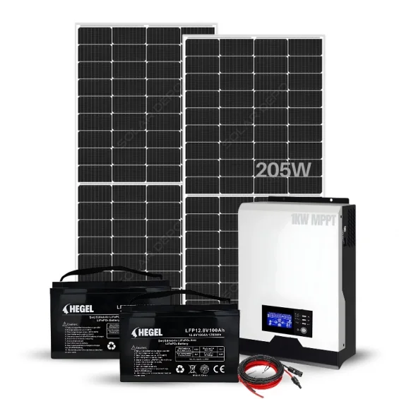 Küçük Bağ Evleri İçin Güneş Enerjisi Paketi - Mini Buzdolabı ve Aydınlatma İçin İdeal