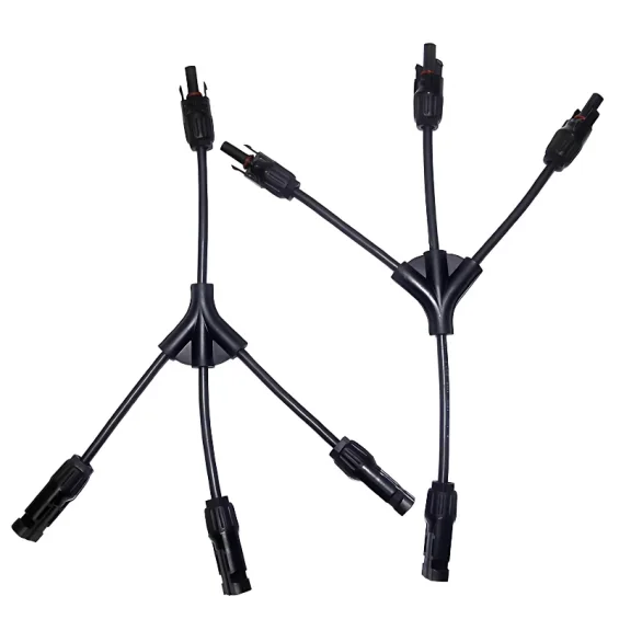 MC4 30cm Kablolu 3lü Y Tipi Paralelleme Güneş Paneli Bağlantı Konnektörü