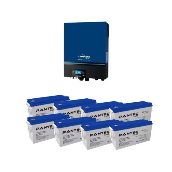 Solar Paket 7.2KWÇıkış + 8 adet Pantec 150Ah Jel akü