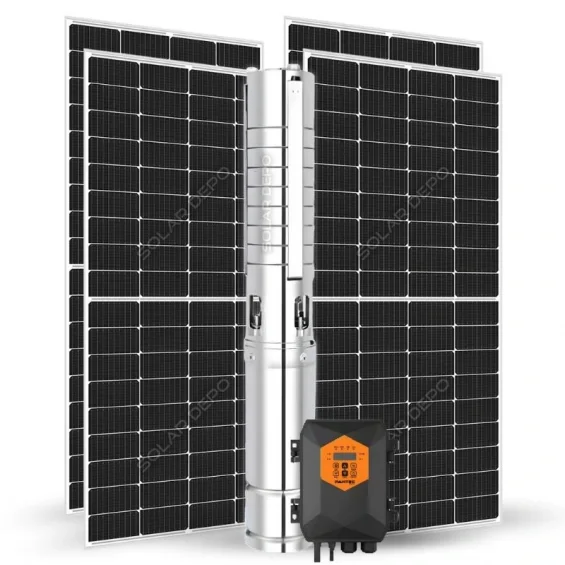 Pantec 96V Güneş Panelli DC Solar Dalgıç Pompa Paketi - Uygun Fiyat 140m Basma Aküsüz Sistem
