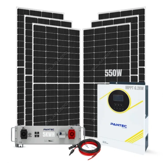 Minimalist Yaşam Alanı için Buzdolabı + TV + Aydınlatma Lityum Akülü Solar Paket