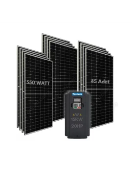 15KW 20HP 3Faz 380V Güneş Paneli ile Dalgıç Pompa Sistemi