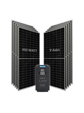 2.2KW 3HP 3Faz 220V Güneş Paneli ile Dalgıç Pompa Sistemi