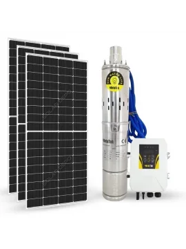 3 adet Güneş Paneli ile Çalışan Hegel 72 Volt Sulama Paketi - Max.90 Metre - Max.4 Ton Su