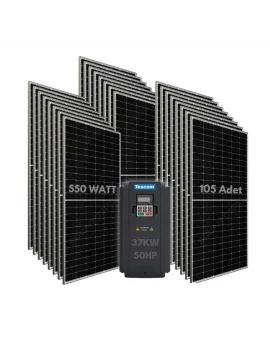 37KW 50HP 3Faz 380V Güneş Paneli ile Dalgıç Pompa Sistemi