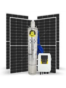 4 adet Güneş Paneli ile Çalışan 110 Volt Sulama Paketi - Max.110 Metre - Max.7.5 Ton Su