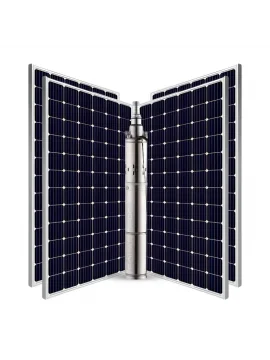 4 Adet Güneş Paneli ile Çalışan GMG 60 Volt Dc Pompalı Sulama Paketi - Max.110 Metre - Max.2 Ton Su