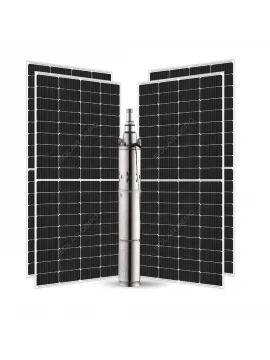 4 Adet Güneş Paneli ile Çalışan GMG 72 Volt Dc Pompalı Sulama Paketi - Max.120 Metre - Max.2 Ton Su