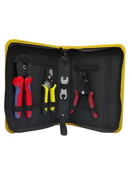 Güneş Enerji Sistemleri İçin Kablo Kesme, Sıyırma ve Sıkma Pensesi Seti