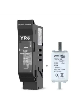 Hegel DC Bıçaklı 1000V 160A Sigorta Yuvası + Hegel DC Bıçaklı 80A 1000V Sigorta